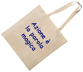 Borsa con motto – Azione è la parola magica