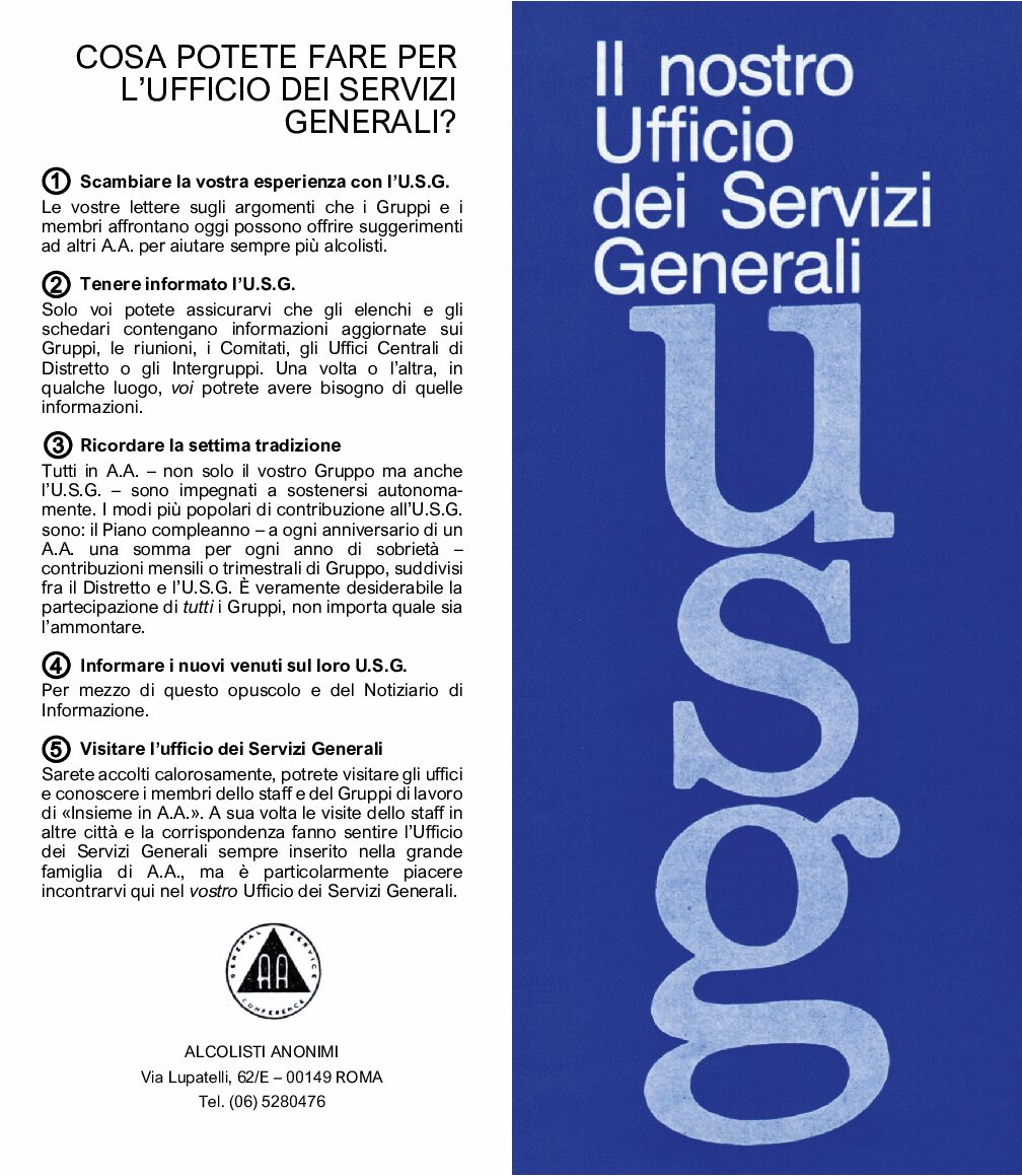Il nostro Ufficio dei Servizi Generali