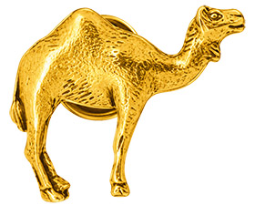 Spilla cammello colore oro